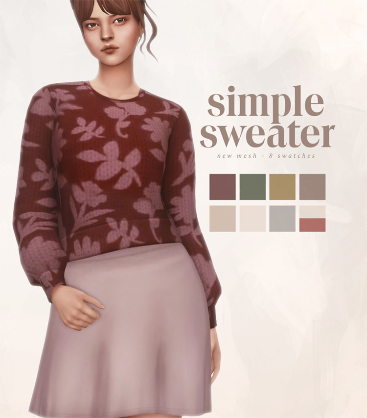 Simple Sweater / Sims 4 CC