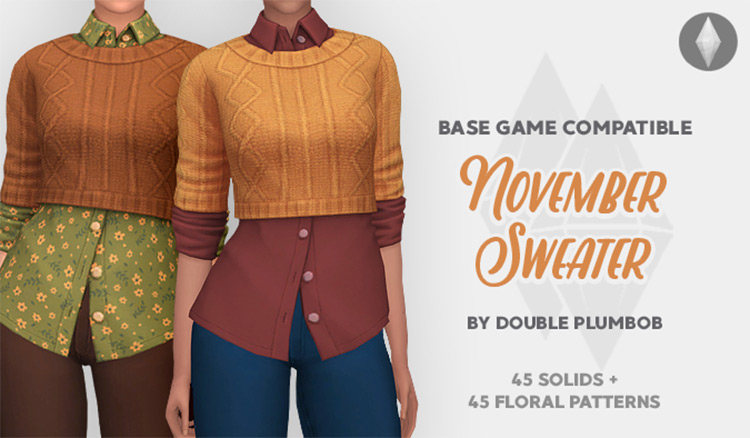 November Sweater / Sims 4 CC