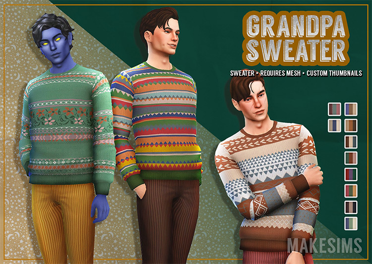 Grandpa Sweater / Sims 4 CC