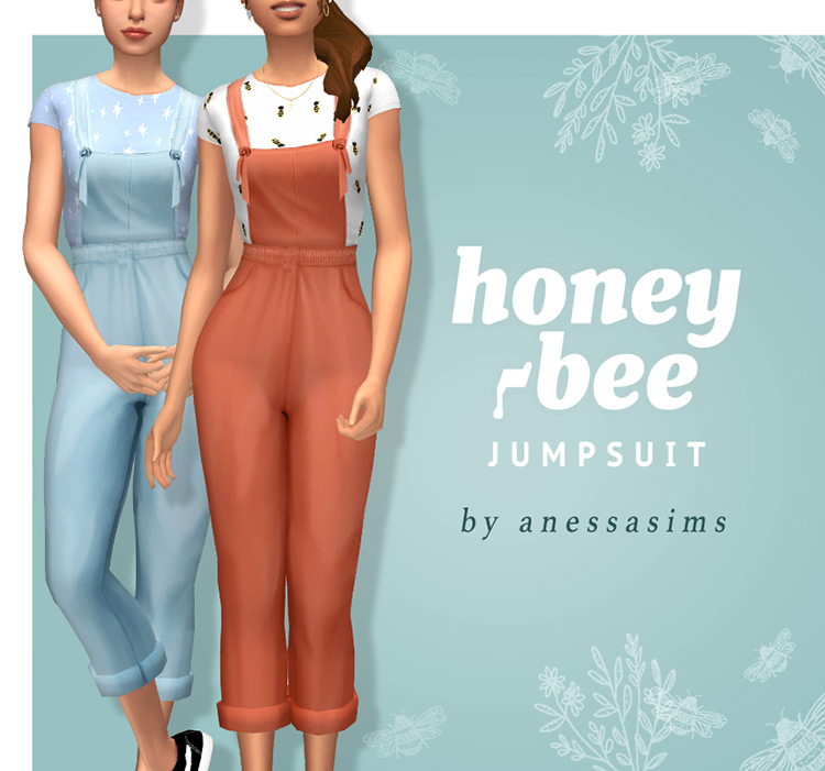 Honey Bee Jumpsuit / Sims 4 CC