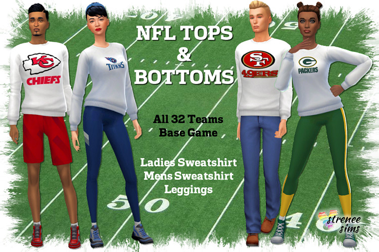 NFL Tops & Bottoms / Sims 4 CC