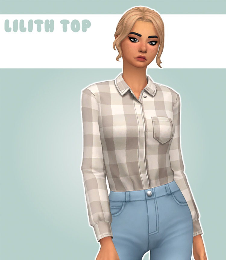 Lilith Top / Sims 4 CC