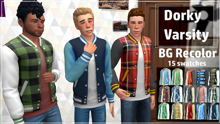 Dorky Varsity Jacket / Sims 4 CC