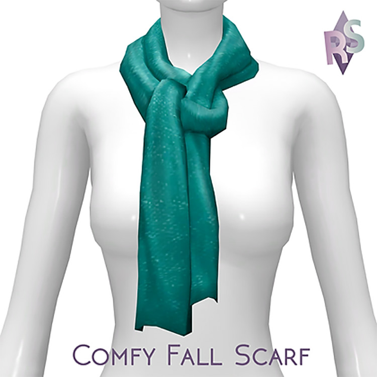 Comfy Fall Scarf / Sims 4 CC