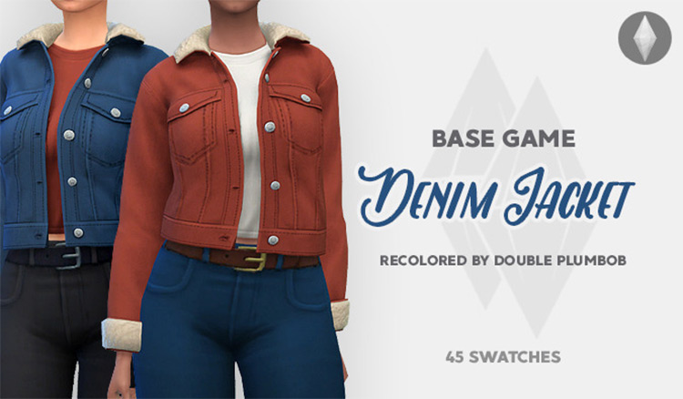 Base Game Denim Jacket Recolored / Sims 4 CC