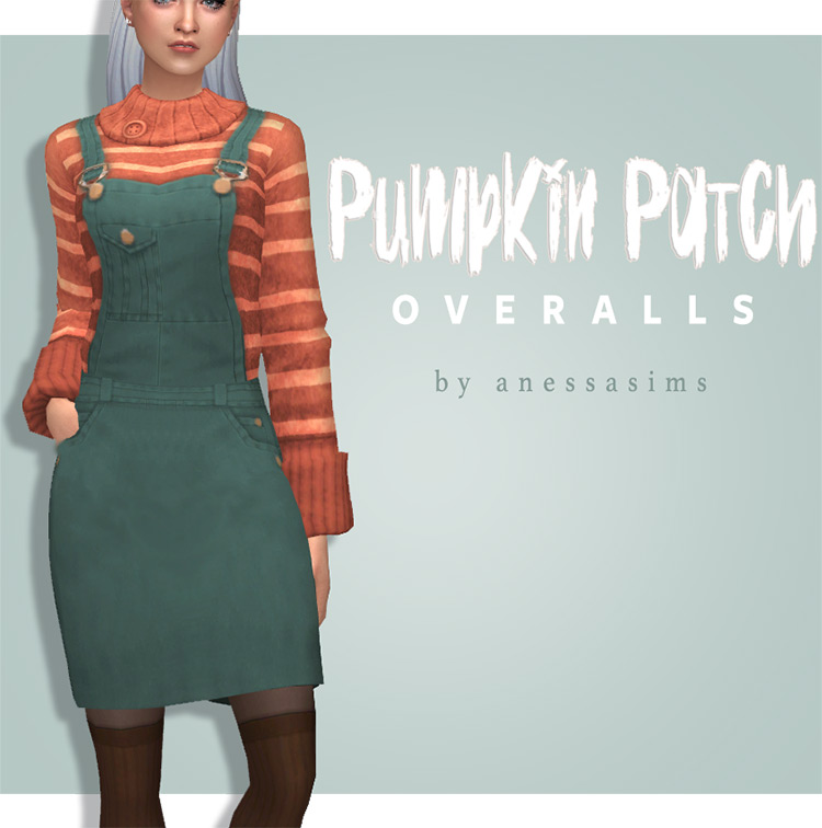 Pumpkin Patch Overalls / Sims 4 CC