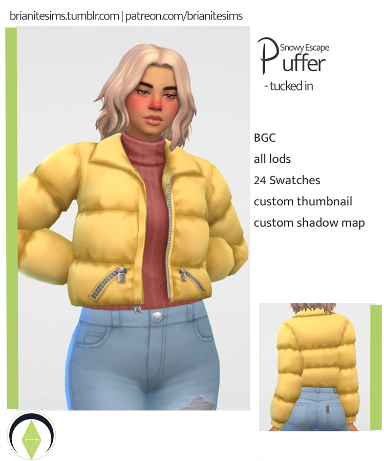 SE Puffer - Tucked / Sims 4 CC