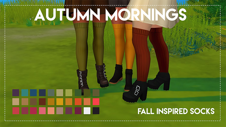 Autumn Mornings Socks / Sims 4 CC