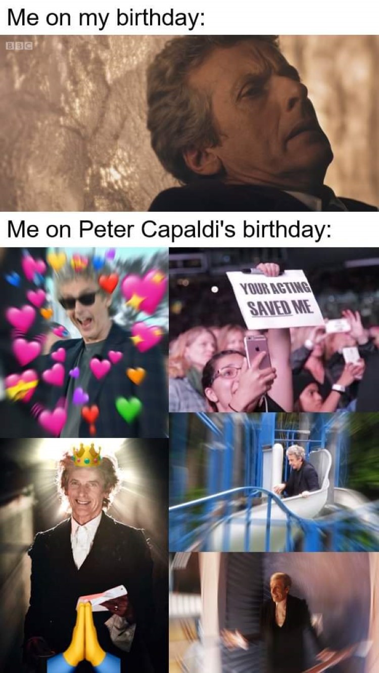 Me on Peter Capaldis Birthday meme