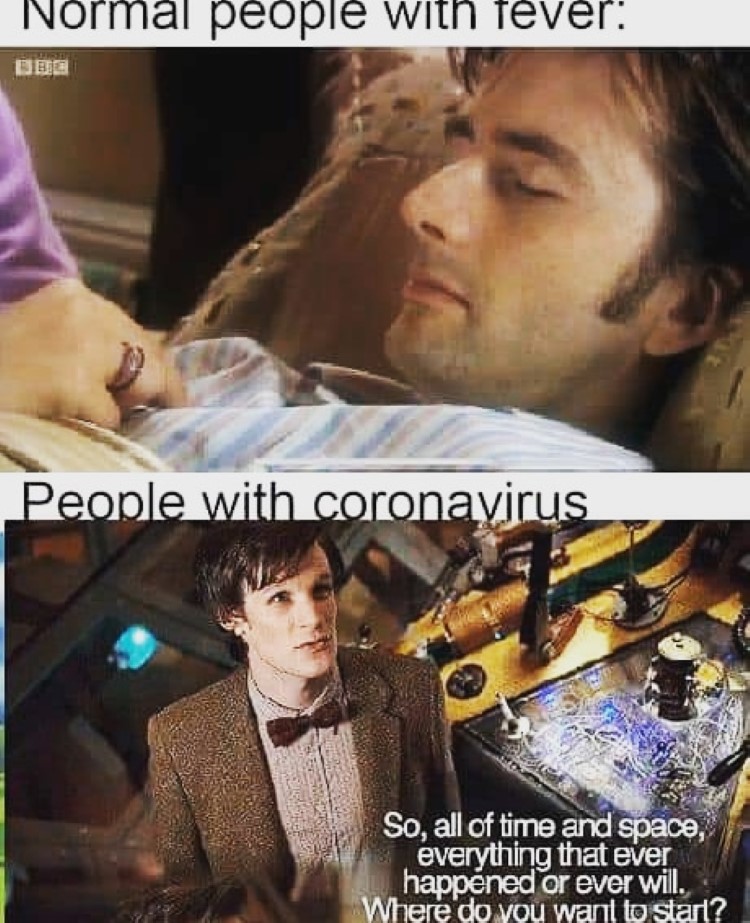 Normal people with fever vs. Dr Who