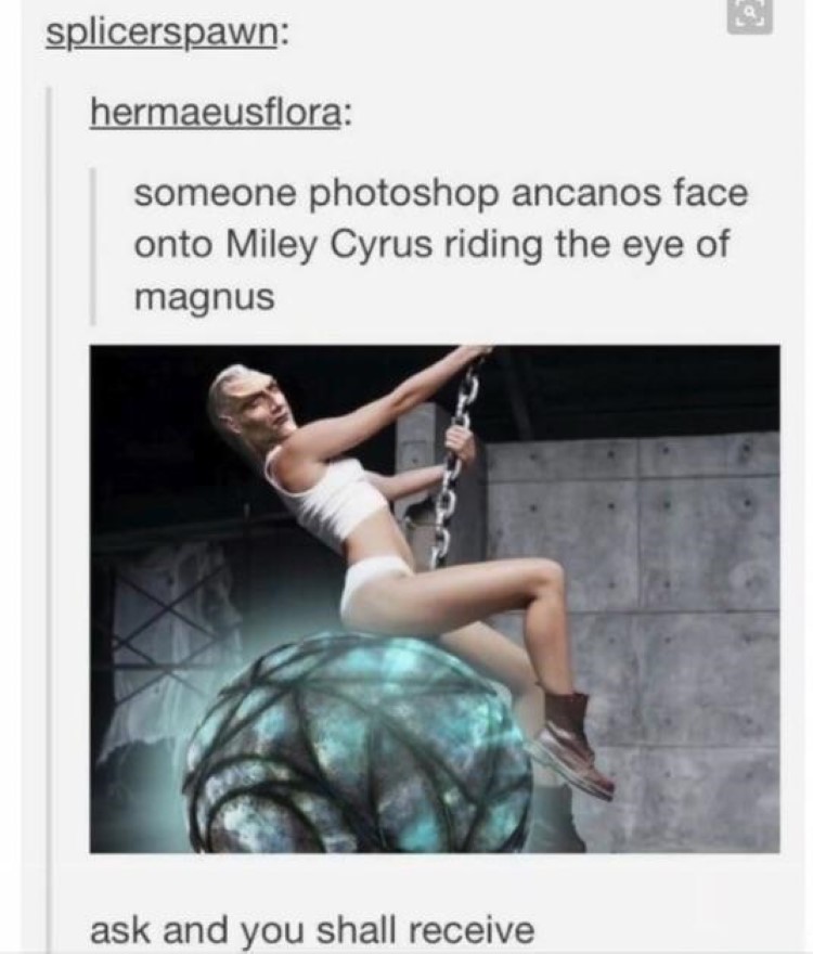 Ancanos face photoshopped onto Miley Cyrus