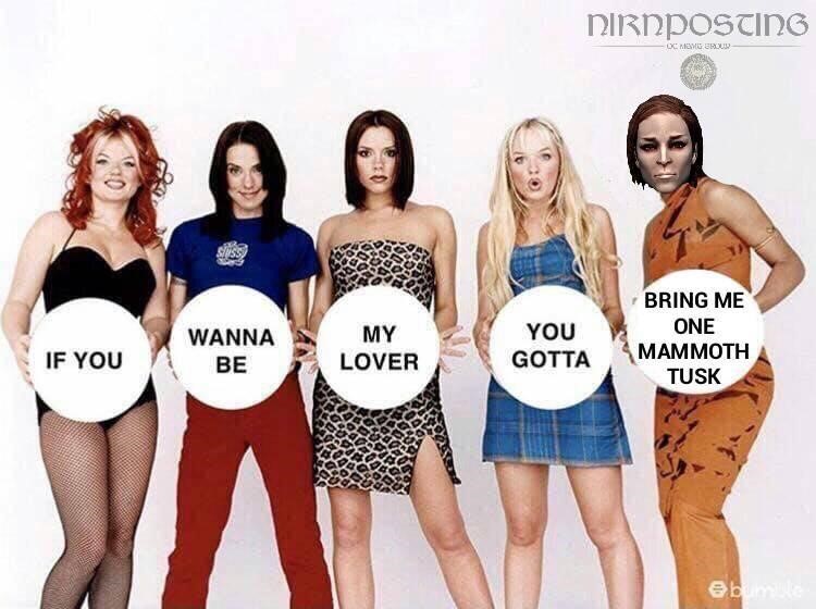 Nirnposting Skyrim meme, Spice girls crossover