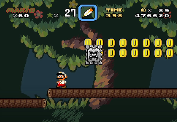 super mario world rom hack background