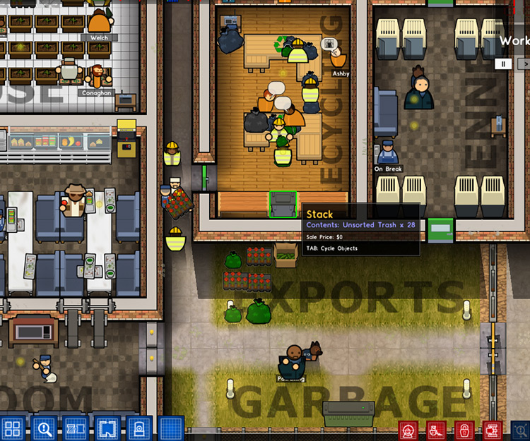 Recycling Prison Architect Mod Screenshot