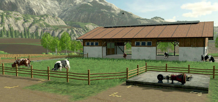 Cattle grazing screenshot of Farming Simulator 19