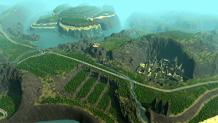 Sea Turtle Falls - Cities Skylines Map Mod