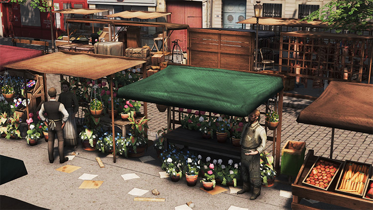 Street Market Props Mod in Cities Skylines