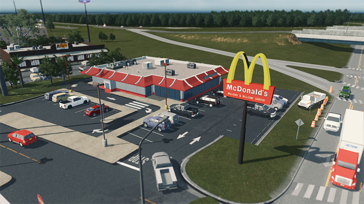 McDonalds Building Mod - Cities Skylines