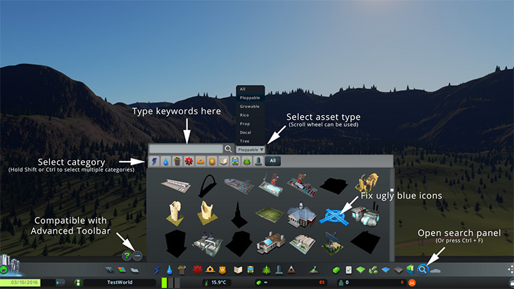Find It! Mod for Cities: Skylines