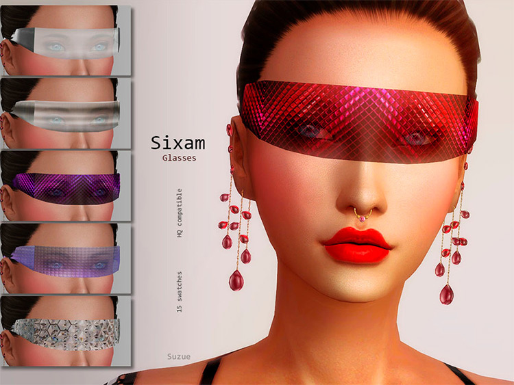 Sixam full-face covering futuristic sunglasses