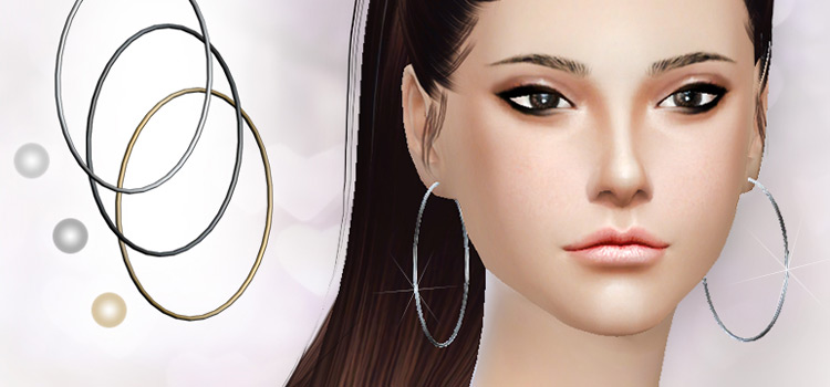 Sims4 S-Club Hoops Earrings