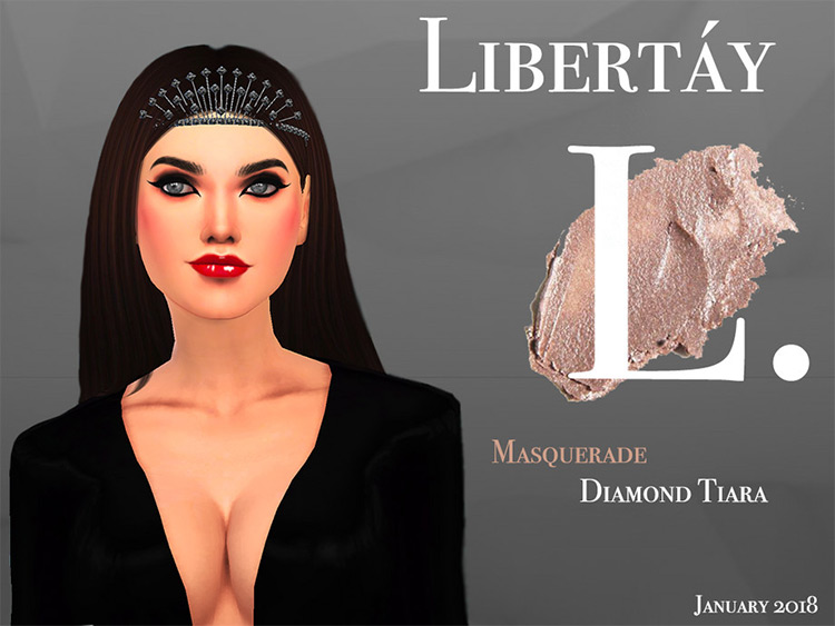 Libertay Masquerade Diamond Tiara CC for Sims 4