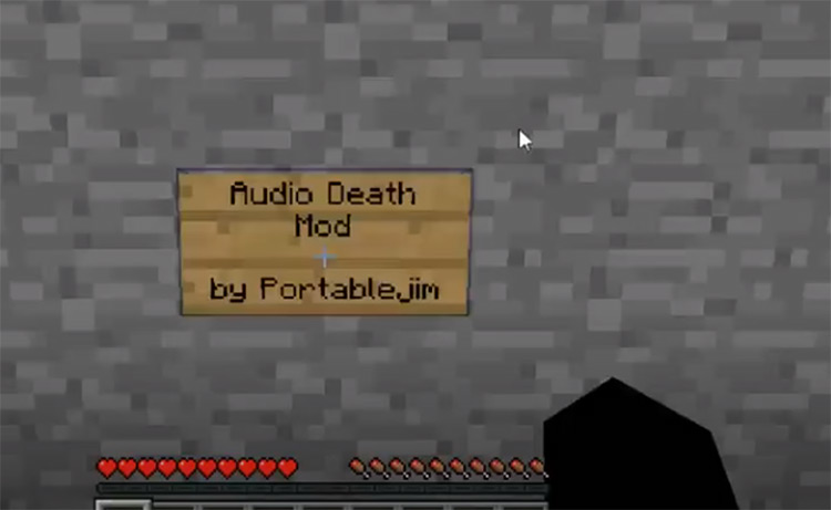 Audio Death Mod for Minecraft