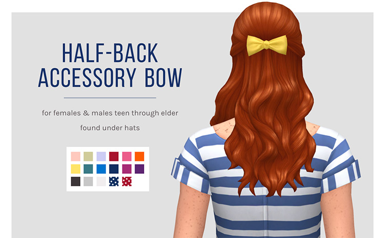 Sims 4 CC  Best Hair Bow Accessories  All Free To Download    FandomSpot - 7