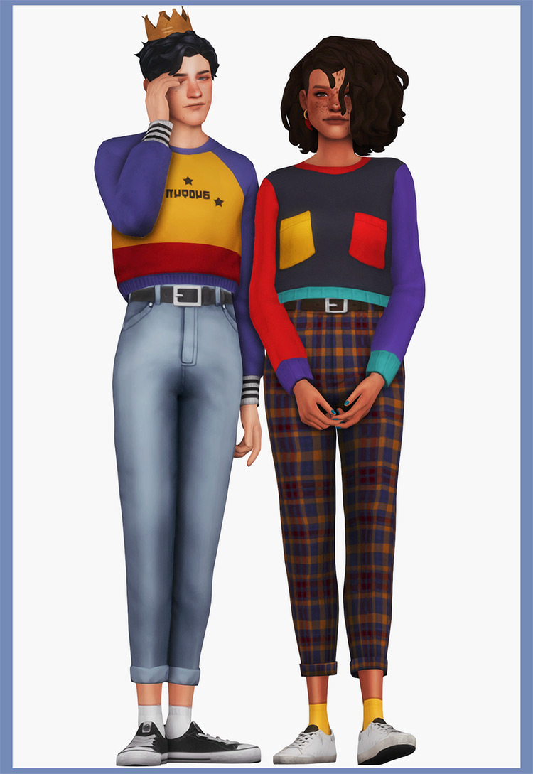 Dreamers Pack Colorful Sims4 Sweaters CC