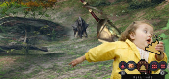 Yellow shirt girl running - Bulldrome MHW meme