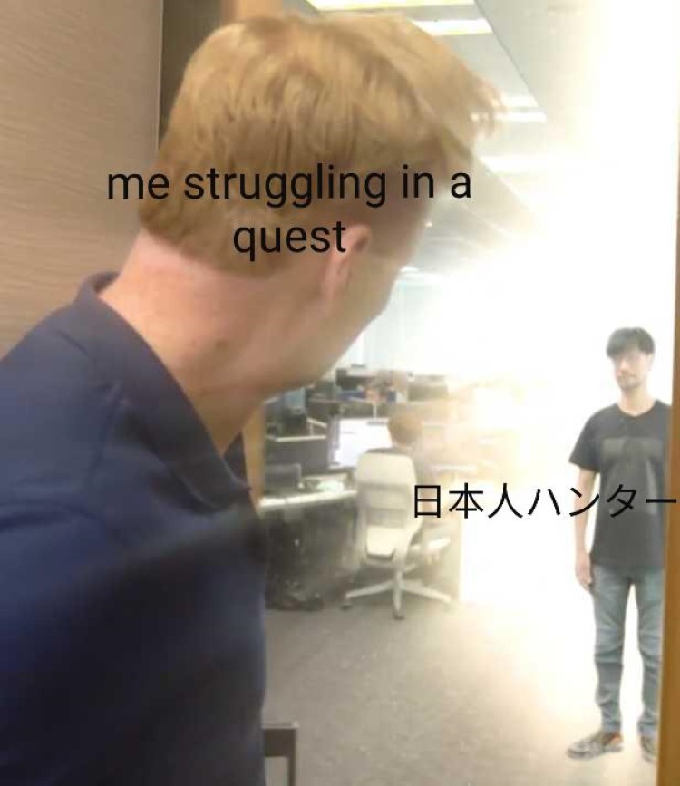 Me struggling in a quest meme
