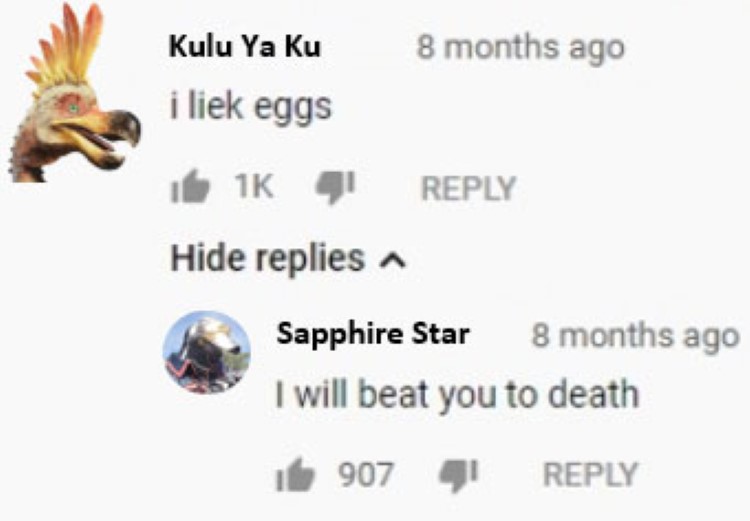 I liek eggs, I will beat you to death meme