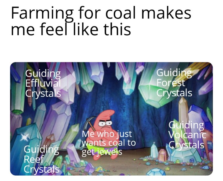 Farming for coal MHW Patrick meme