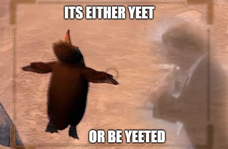 Its either yeet or be yeeted