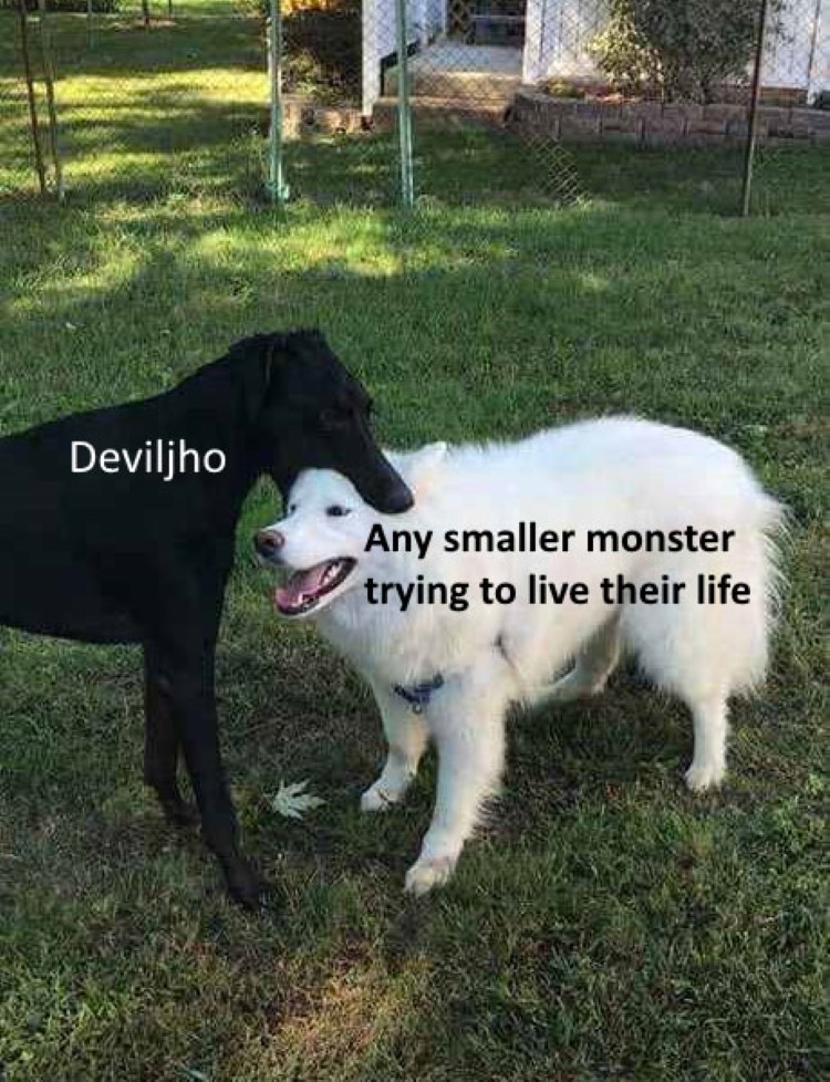 Any smaller monster vs Devilijho