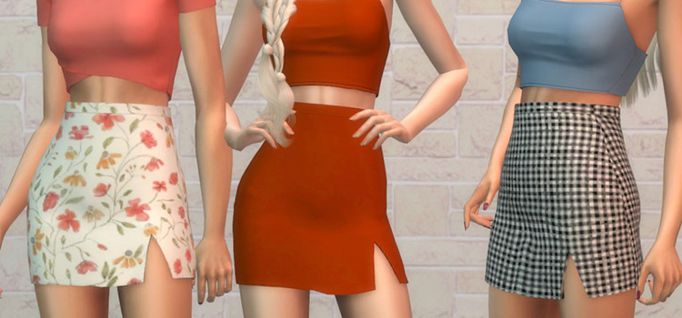 High waisted on sale skirt sims 4