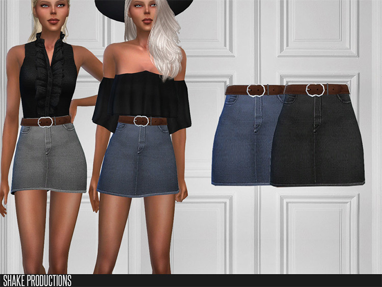 High-Waisted Skirt in Sims 4 CC