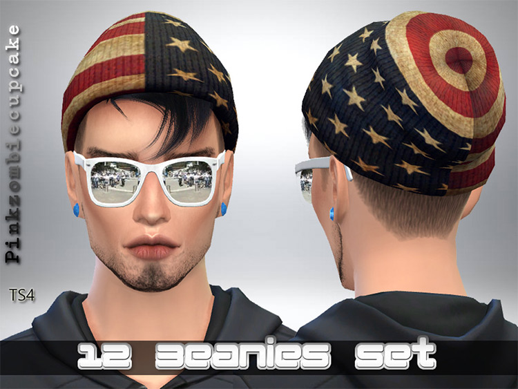 Custom 12 Beanie Set - Sims 4 Fashion CC
