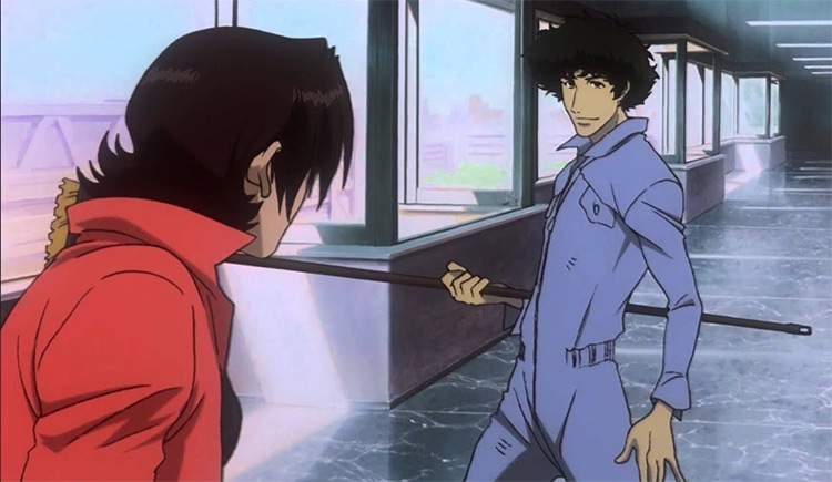 Cowboy Bebop Janitor Outfit & Broom - Anime Screenshot