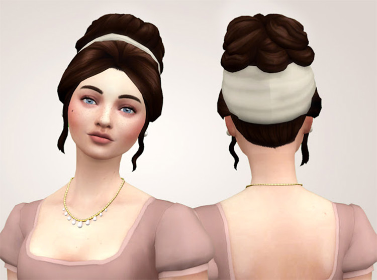 Incomparable Updo Custom Content - Sims 4 CC