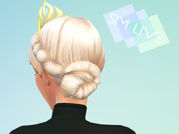 Elsa Frozen Coronation Hairstyle - Sims 4 CC