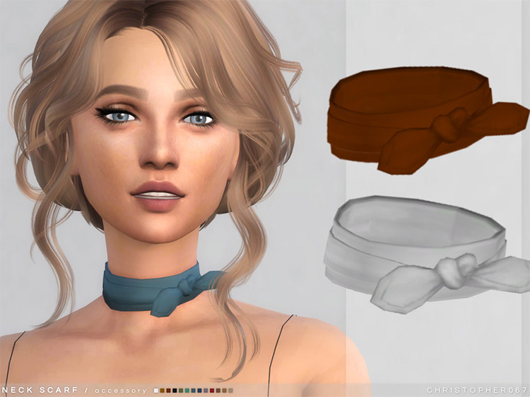 Neck Scarf Choker-Style Accessory - TS4 CC