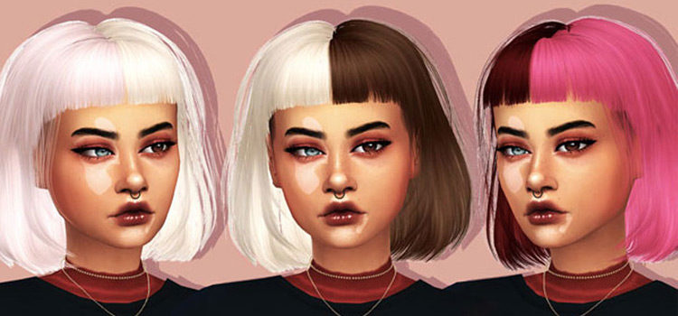 Half-Hair Recolor design Sims4