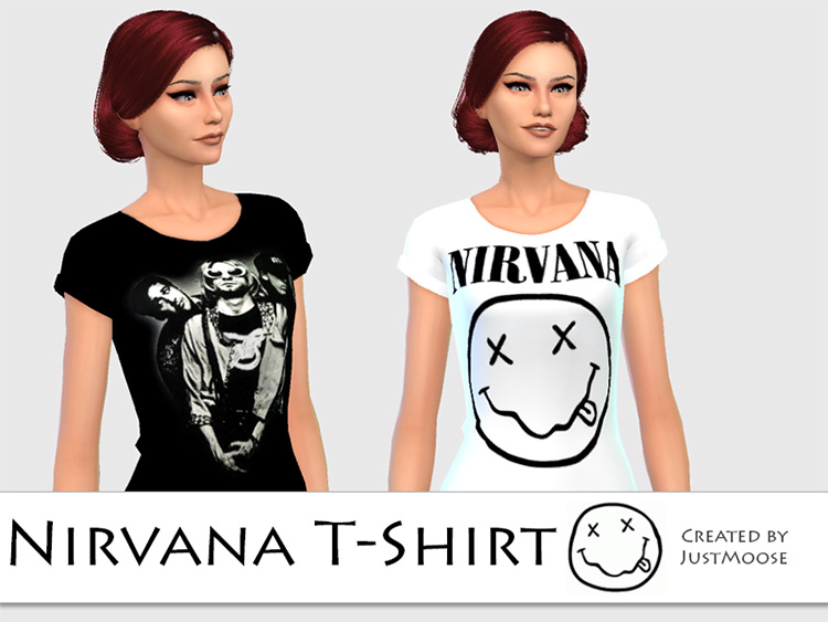 Nirvana T-Shirt For Her - Sims4 CC