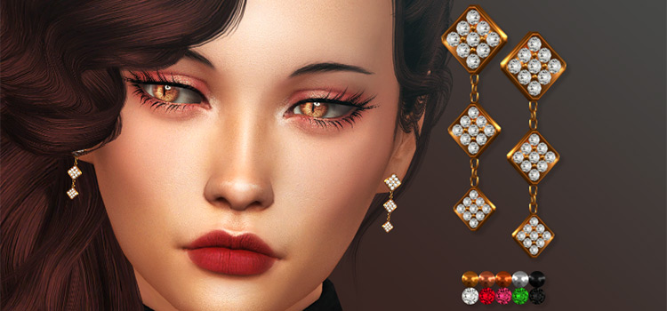 The Sims 4 Luxury Earrings Pack CC (Preview)