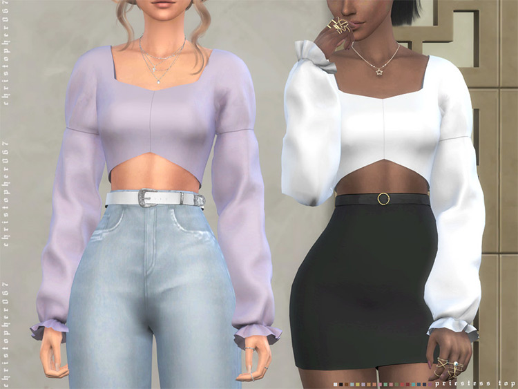 Priestess Top - Sims 4 CC