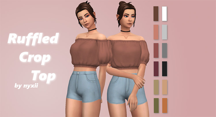 15 Cutest Crop Tops CC For The Sims 4   FandomSpot - 10