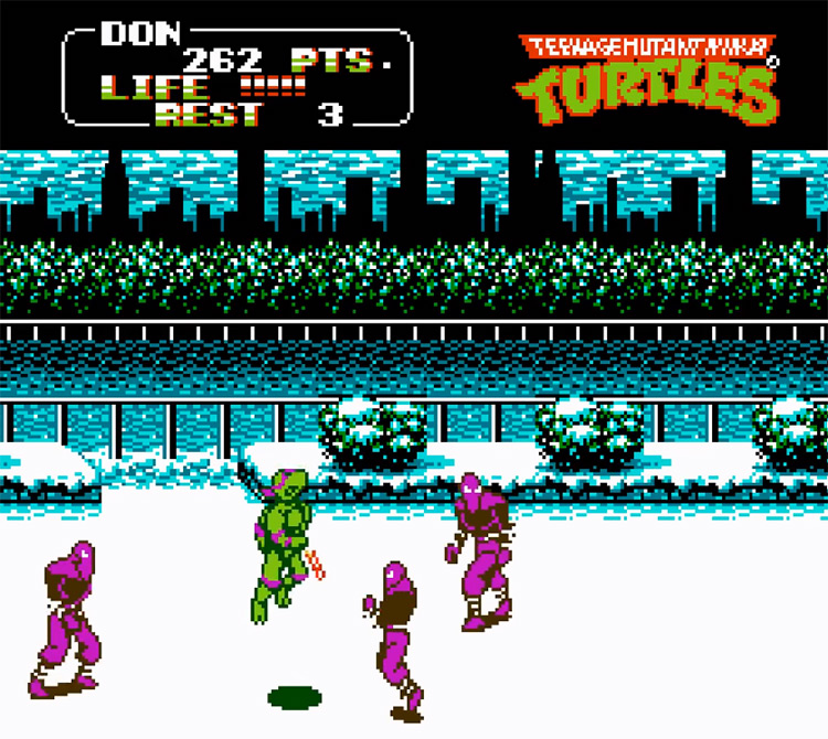 Teenage Mutant Ninja Turtles II - NES Screenshot