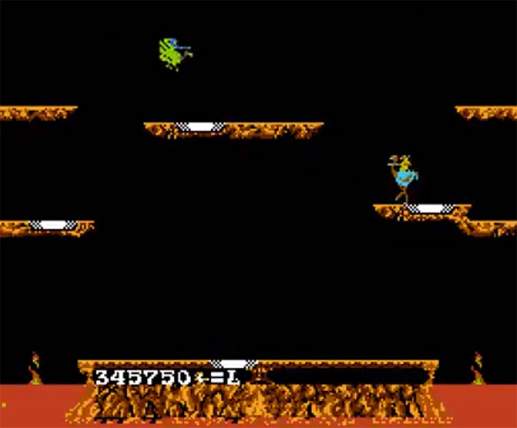 Joust NES gameplay screenshot