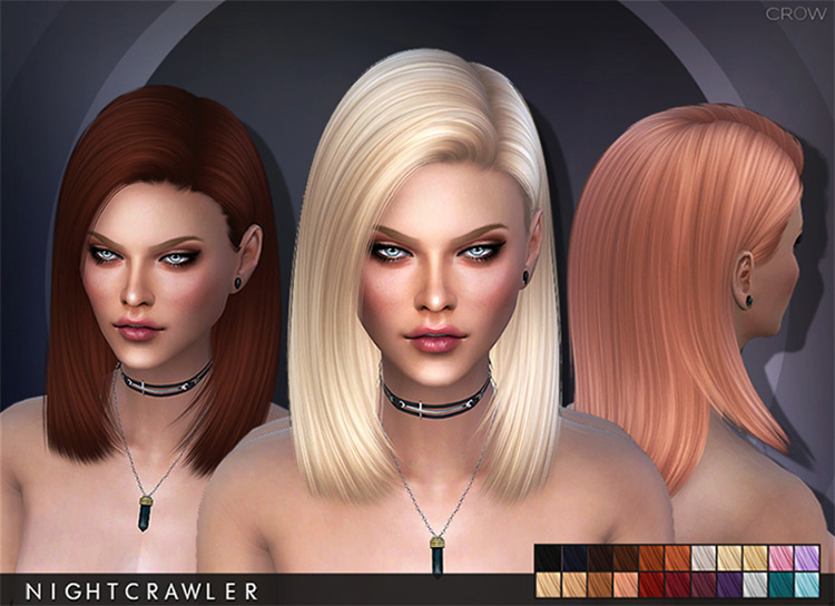 Sims 4 CC  Best Mid length Hair For Girls  All Free To Download    FandomSpot - 20